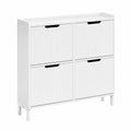 Schuhschrank – 100 × 19 × 91 cm, mit mehreren Türen, für Flur