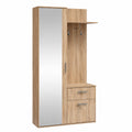 Garderobenschrank – 97 × 30 × 195 cm, aus Eichenholz, Sonoma-Eiche, für Flur