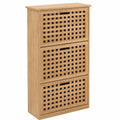 Schuhschrank – 55 × 20 × 104 cm, Naturfarben