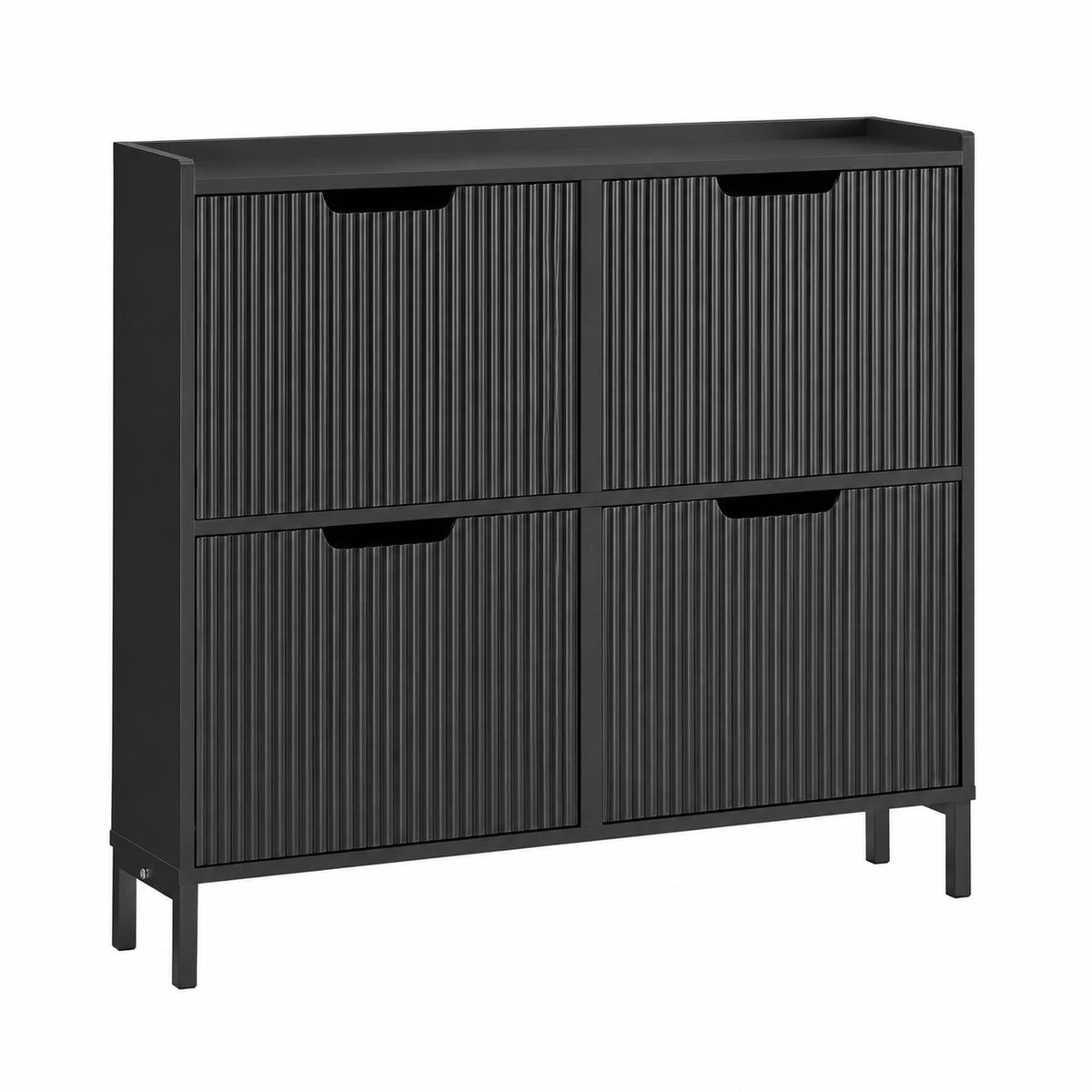 Schuhschrank – 100 × 19 × 91 cm, mit mehreren Türen, für Flur