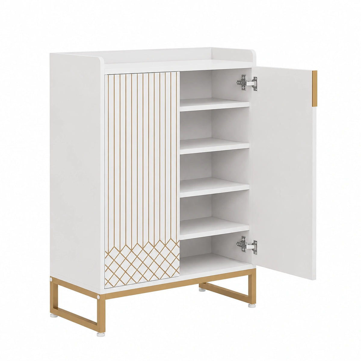 Schuhschrank – moderner Stil, aus Holz, Weiß, für Wohnzimmer, Schlafzimmer und Flur